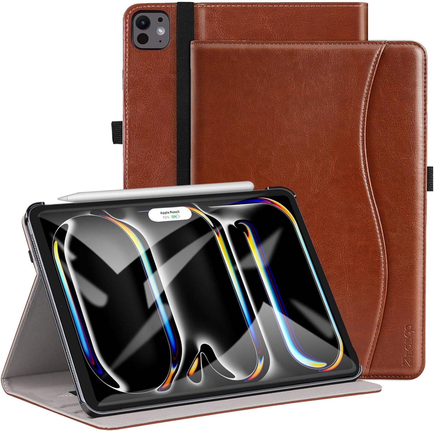 ZtotopCases for New 𝐢𝐏𝐚𝐝 𝐏𝐫𝐨 𝟏𝟑 Inch Case 2024(M4),7th Generation/Pro 12.9" in 6th/5th/4th Gen 2022/2021/2020 Premium PU Leather Smart Folio Cover, Auto Wake/Sleep, Brown