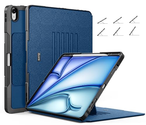 ZtotopCases for New iPad Air 13 Inch Case 2024(M2),6 Magnetic Stand Angles Protective Cover with Pencil Holder,iPad Pencil Pro Charging, Auto Wake/Sleep,Cover for iPad Air 13"(M2), Blue