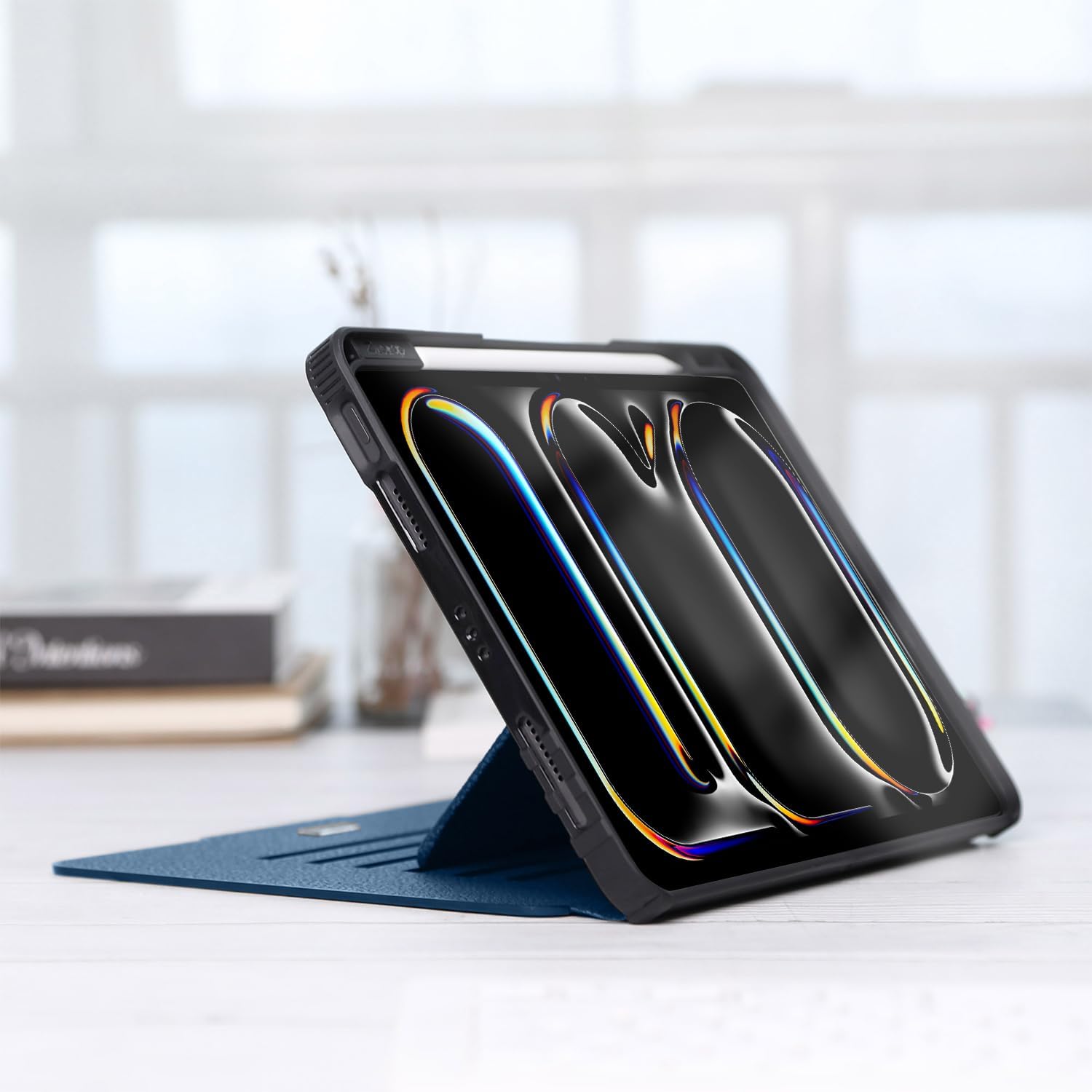 ZtotopCases for New iPad Pro 13 Inch Case 7th Gen M4(2024)/ Pro 12.9 Inch 6th/5th/4th Generation 2022/2021/2020, [6 Magnetic Stand Angles] Protective Cover with Pencil Holder, Auto Wake/Sleep, Blue