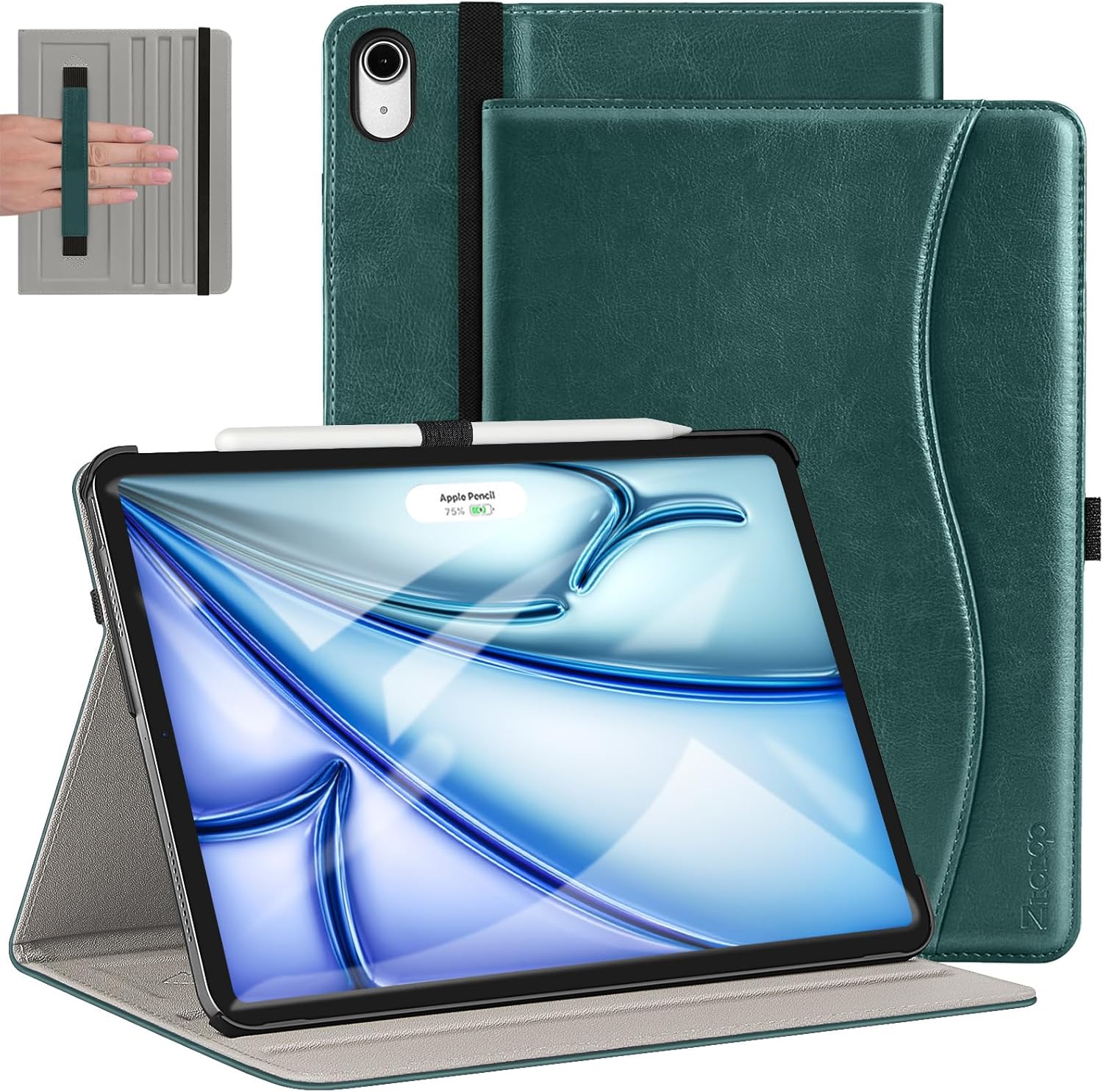 ZtotopCases for New iPad Air 𝟭𝟯 Inch (M2) Case 2024/iPad Pro 12.9 Inch Case 3rd Gen 2018, Leather Folio Cover (Supports iPad Pencil Charging) with Auto Sleep/Wake for iPad Air 13” Case 2024