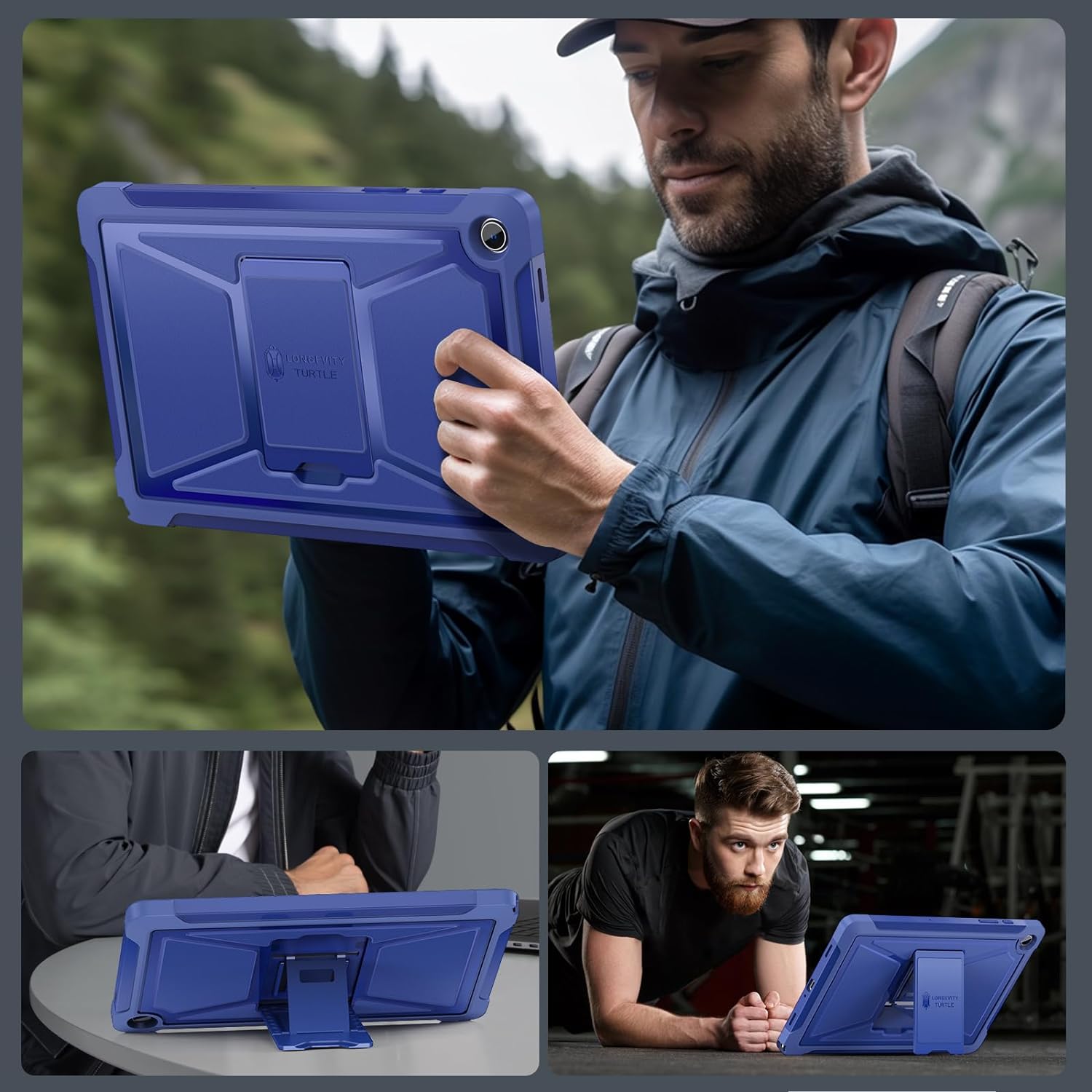 ZtotopCases for Samsung Galaxy Tab A9 Plus 11 Inch 5G 2023 Case, Built-in Screen Protector/Kickstand/Full-Body Dual Layer Shockproof Protective Cover for Tablet A9+ 11'' (SM-X210/X216/X218), Blue