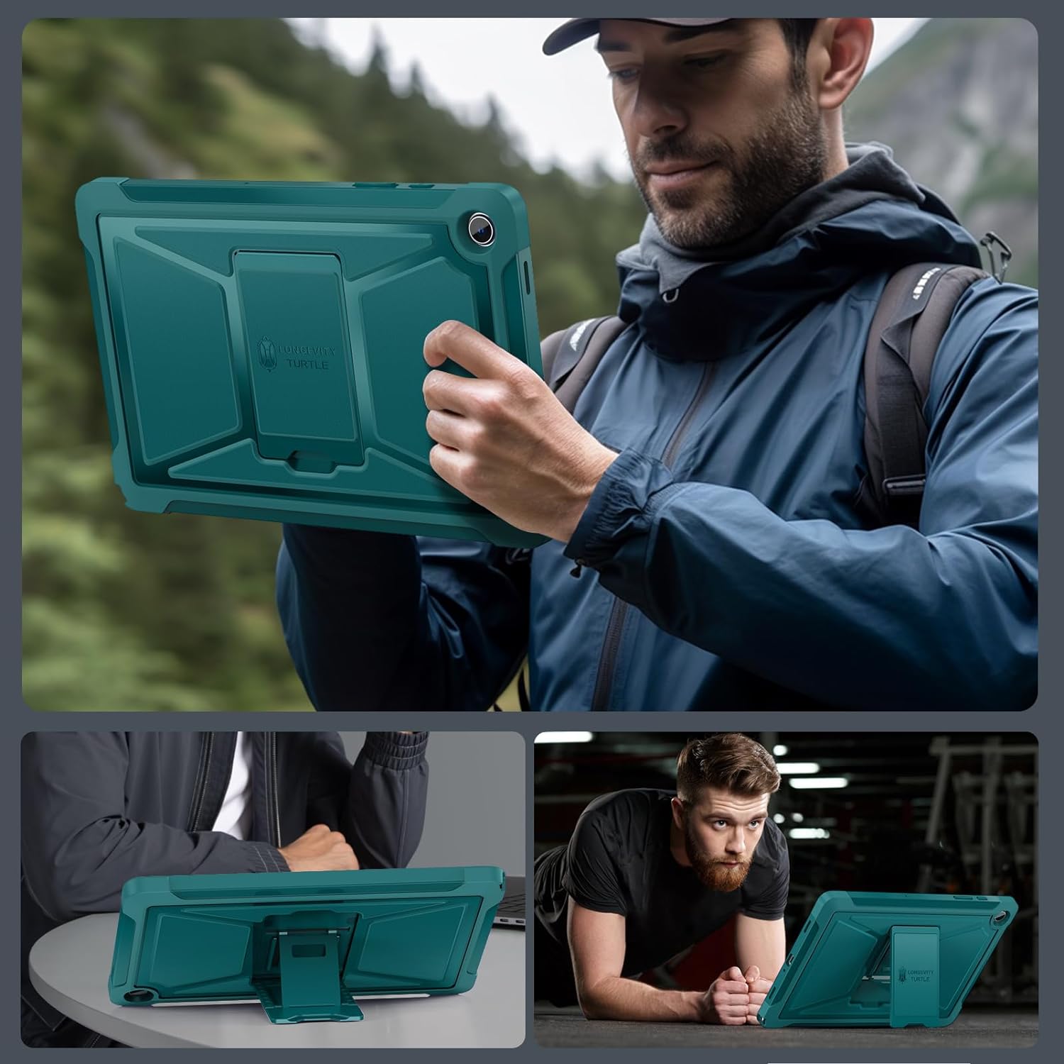 ZtotopCases for Samsung Galaxy Tab A9 Plus 11 Inch 5G 2023 Case, Built-in Screen Protector/Kickstand/Full-Body Dual Layer Shockproof Protective Cover for Tablet A9+ 11'' (SM-X210/X216/X218), Green