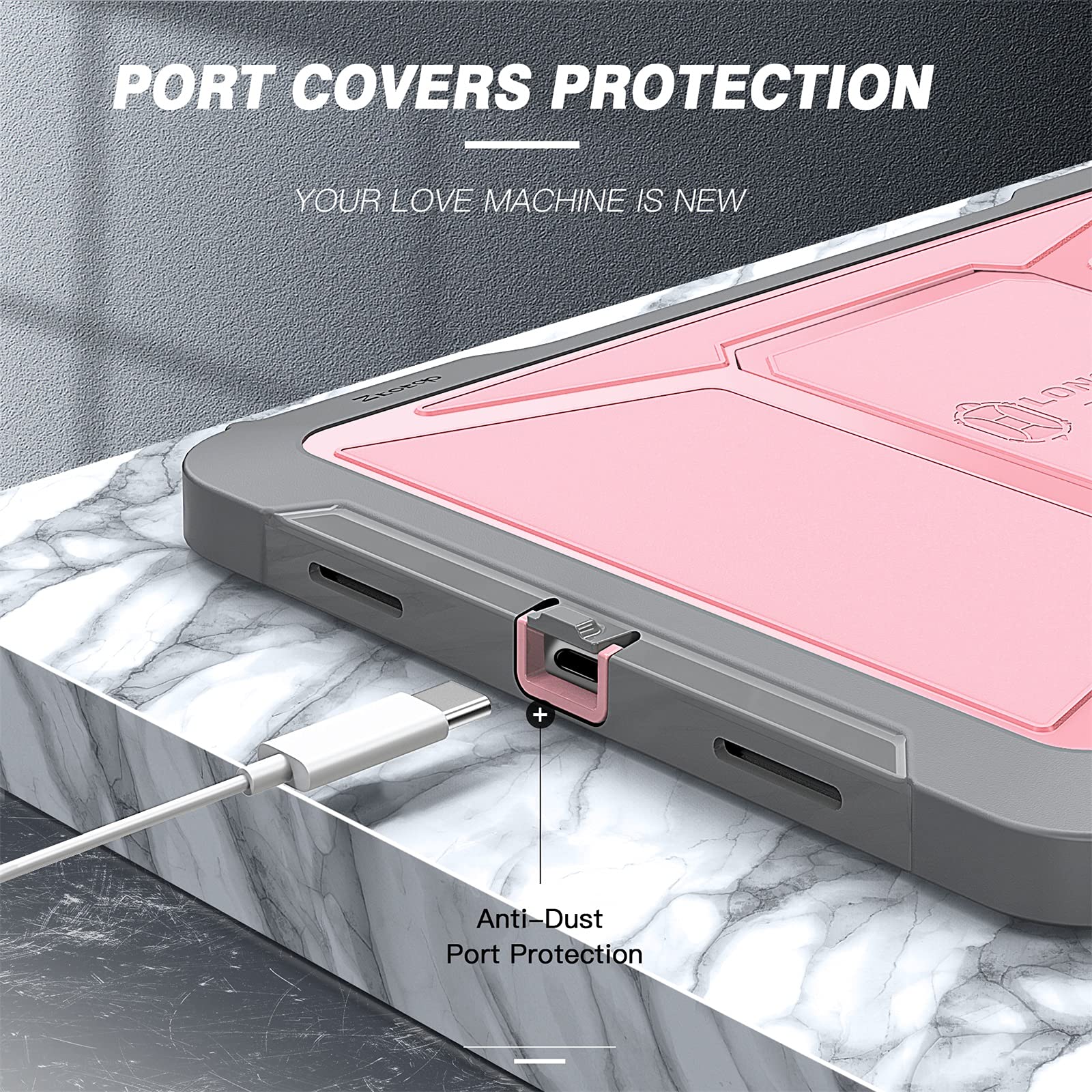 ZtotopCases for iPad Pro 13 Inch Case M4 2024 7th Gen/Pro 12.9 Inch 6th/5th/4th Generation 2022/2021/2020, Full Body Protective Rugged Cover with [Pencil Holder+Screen Protector] for iPad Pro 13,Pink