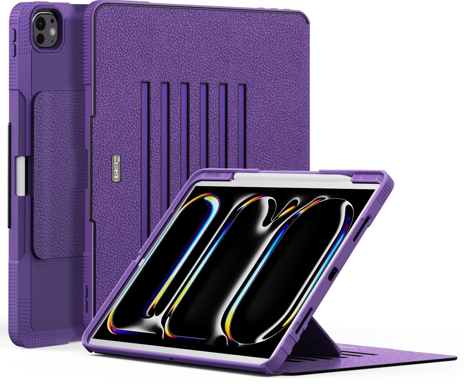 ZtotopCases for New iPad Pro 12.9 Inch Case 2022/2021/2020 6th/5th/4th Generation, [6 Magnetic Stand] Full Protective Cover for iPad Pro 12.9", Purple