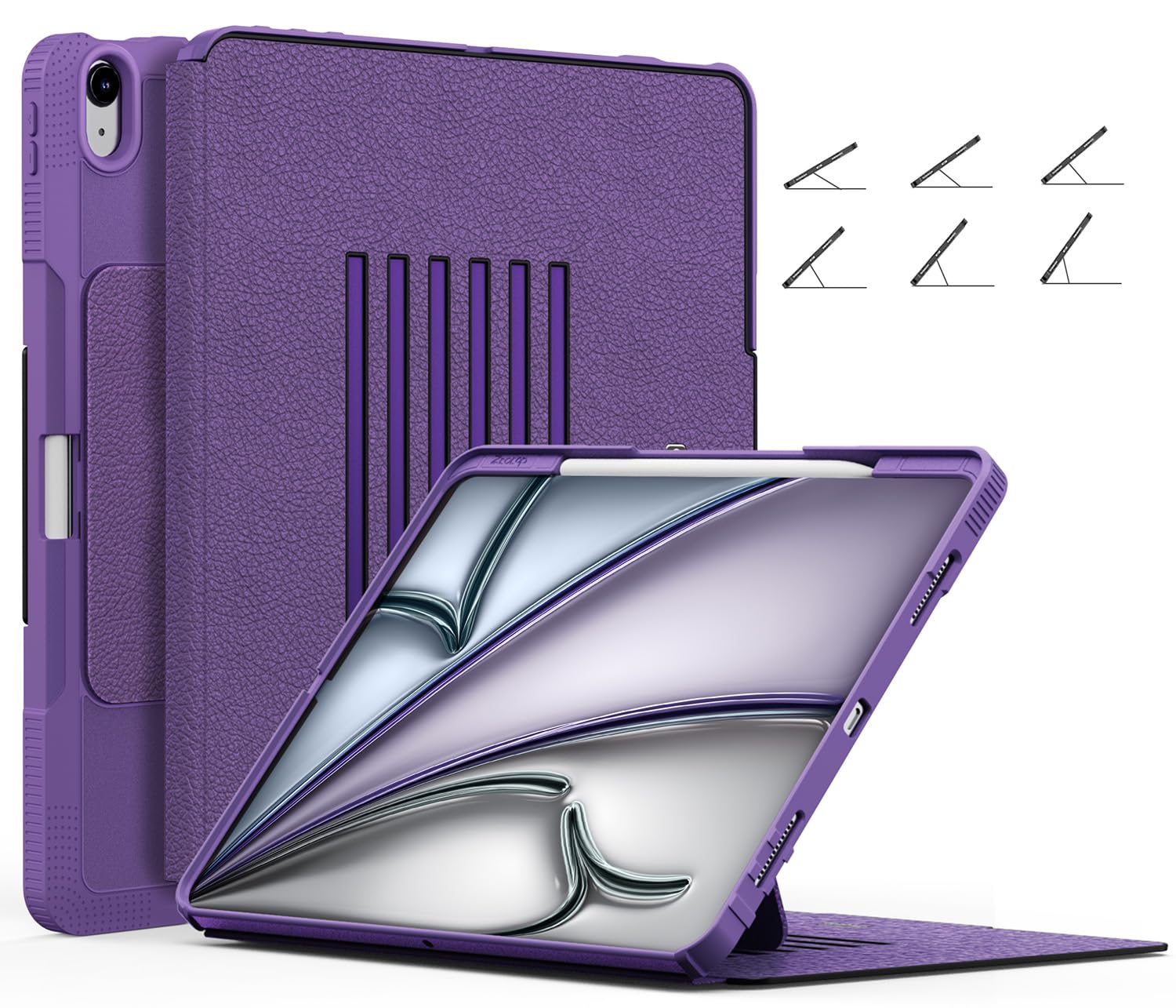 ZtotopCases for New iPad Air 13 Inch Case 2024 / iPad Pro 12.9 Inch Case 3rd Generation 2018, Magnetic Stand & Sleep/Wake Cover - Apple Pencil Charging, Full Protective Cover for iPad Air 13”, Purple