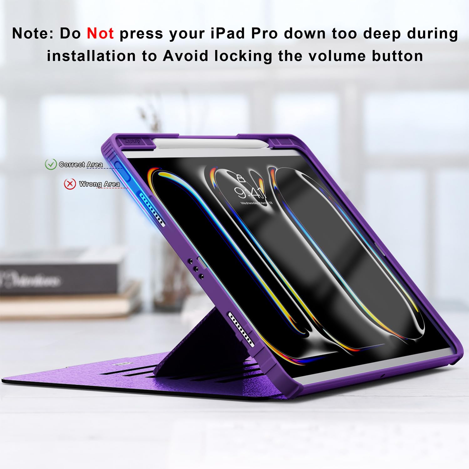 ZtotopCases for New iPad Pro 12.9 Inch Case 2022/2021/2020 6th/5th/4th Generation, [6 Magnetic Stand] Full Protective Cover for iPad Pro 12.9", Purple