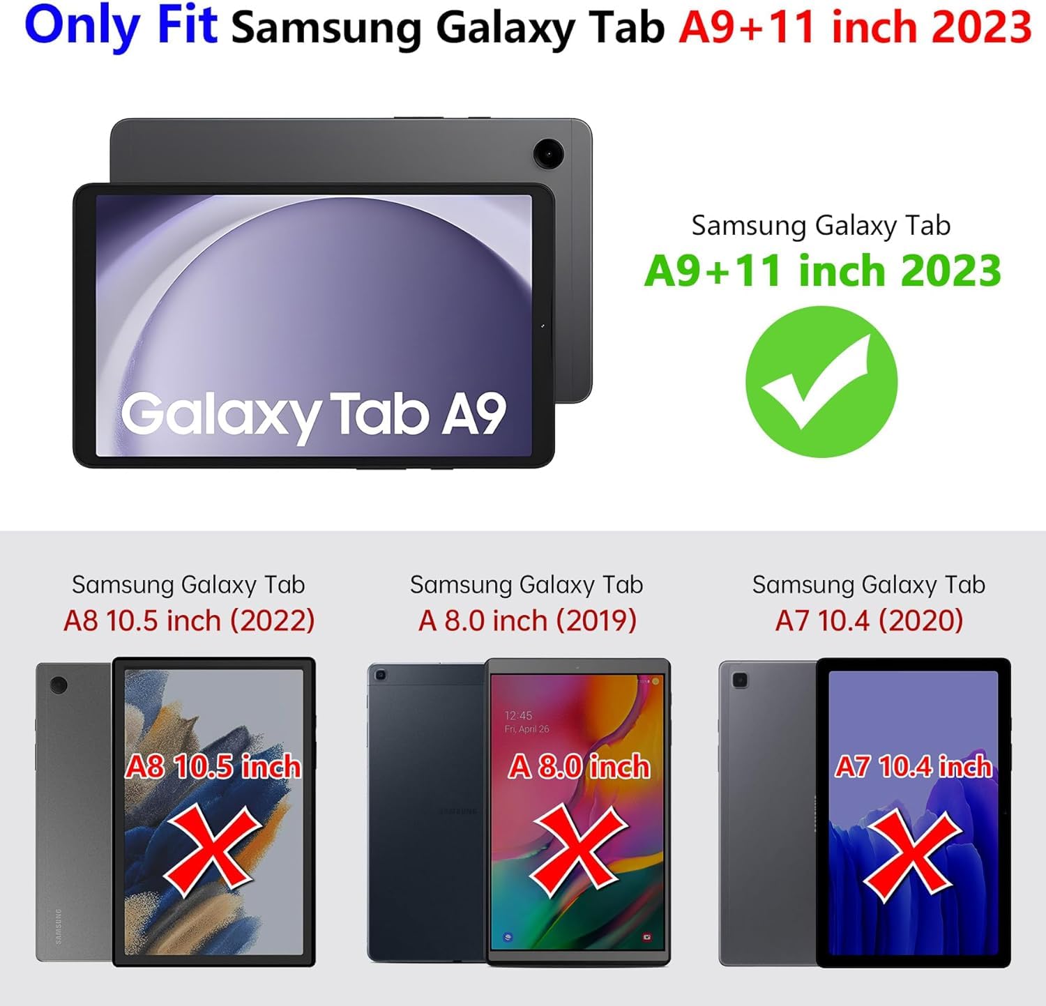Case for Samsung Galaxy Tab A9 Plus 11 Inch 2023 (SM-X210/X216