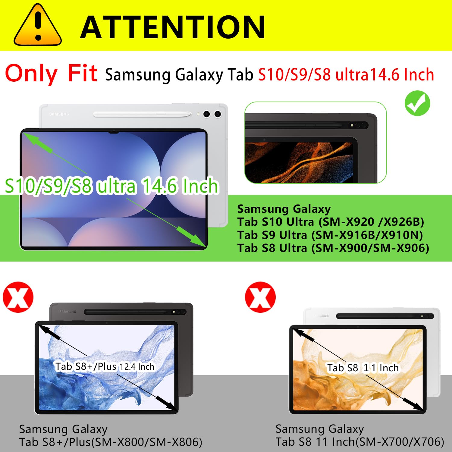 ZtotopCases 2 Pack Screen Protector for Samsung Galaxy Tab S10 Ultra/Tab S9 Ultra/Tab S8 Ultra 14.6 Inch 2024/2023, High Definition Tempered Glass