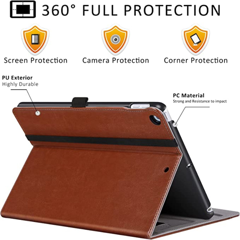 iPad 9th/8th/7th Generation 10.2 Inch PU Leather Folding Stand Cover Case